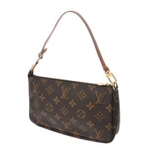 Louis Vuitton Pochette Accessoires Monogram Accessory Brown Canvas